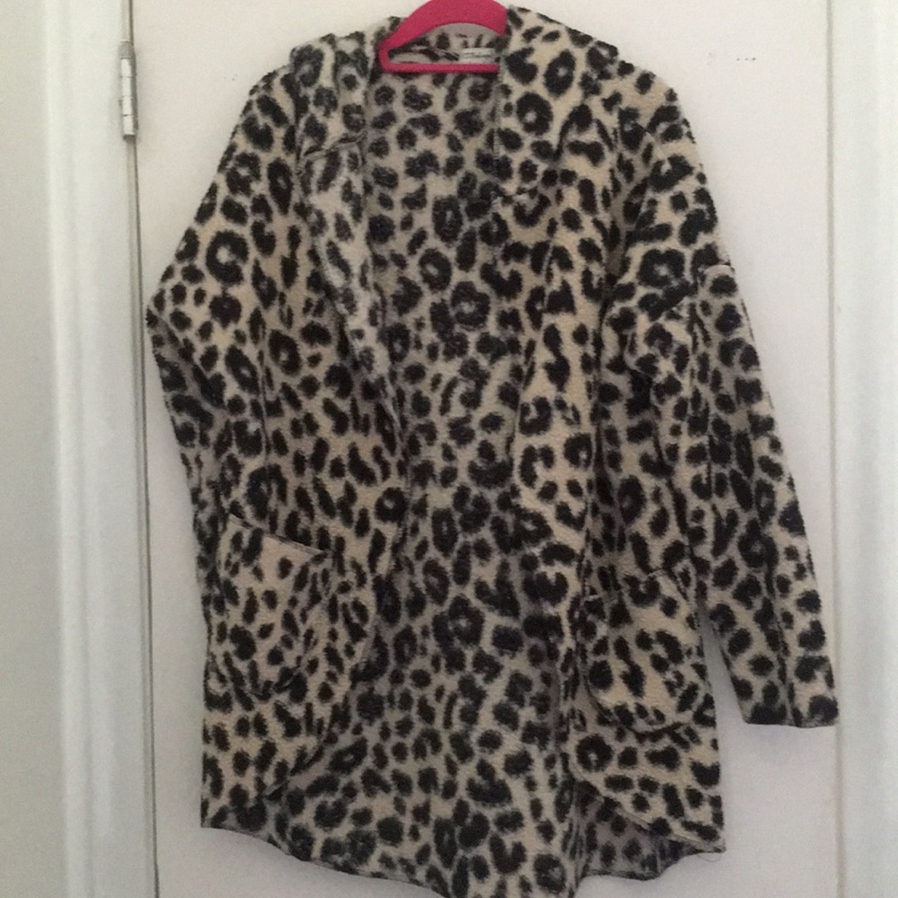 PJ salvage leopard robe with hood